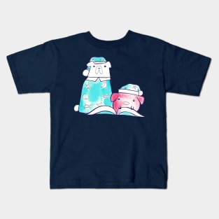 Bedtime Polar Bear and Pig Watercolor Kids T-Shirt